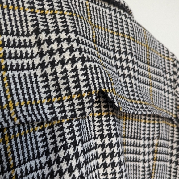 Alyx Houndstooth Check Short Pea Coat in Black, Yellow, White (Alyx 12 = US M) - Picture 5 of 9